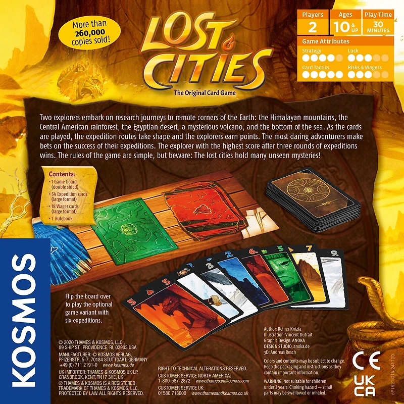 Thames & Kosmos Lost Cities Card Game With 6th Expedition