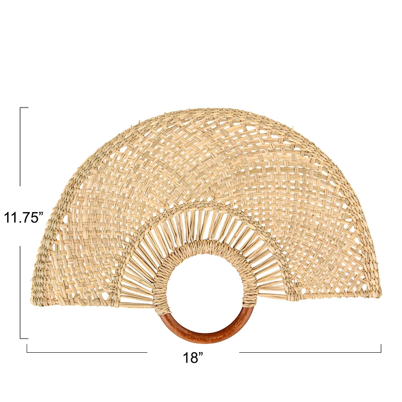 Hello Honey® 18.25" Natural Breezy Seagrass Fan Wall Art