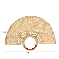 Hello Honey® 18.25" Natural Breezy Seagrass Fan Wall Art