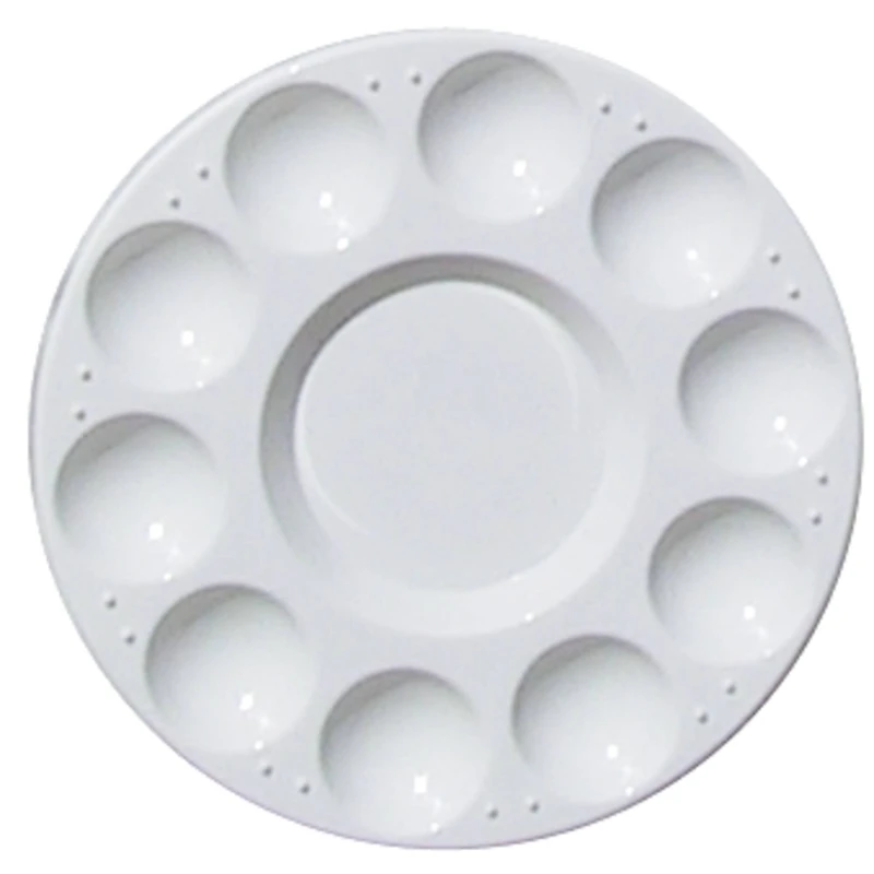Art Alternatives White 10 Well Round Palette 