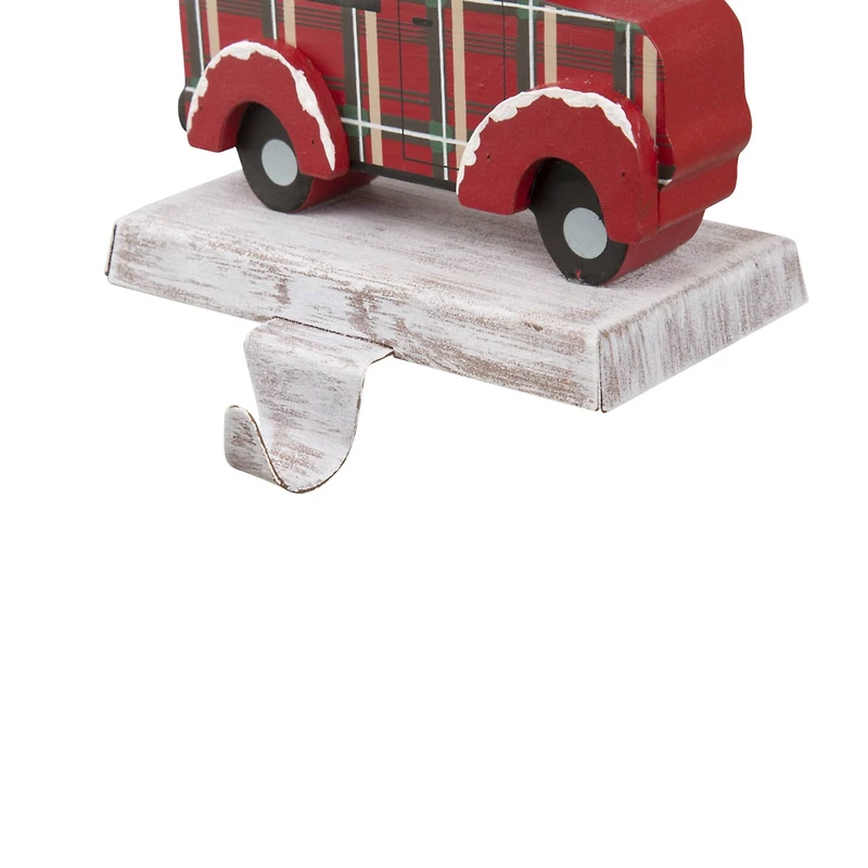 Glitzhome® 6" Red Truck & Tree Stocking Holder