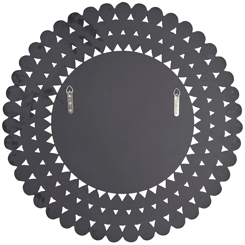 Silver Glass Starburst Wall Mirror with Teardrop Embellishment 31" x 1" x 31"