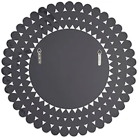 Silver Glass Starburst Wall Mirror with Teardrop Embellishment 31" x 1" x 31"