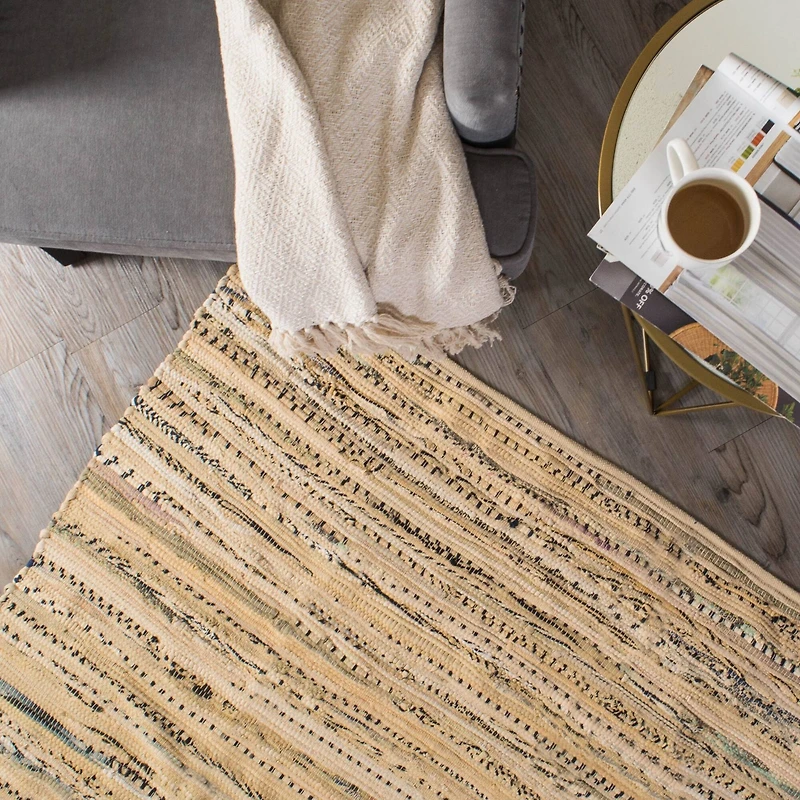 DII® Multi Taupe Rag Rug, 4ft. x 6ft.