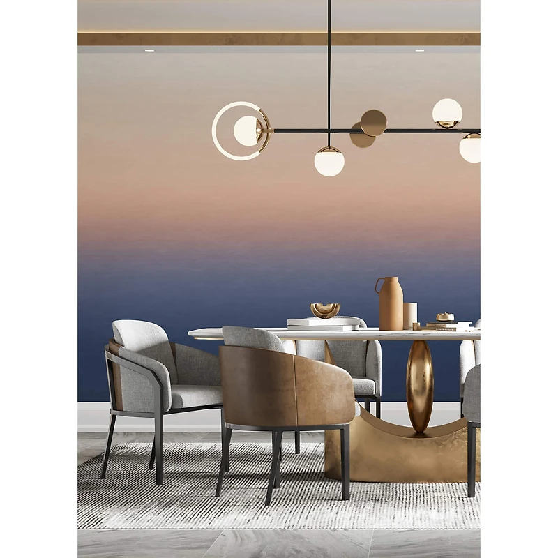 Katie Hunt Orange & Blue Ombre Sunrise Wall Mural