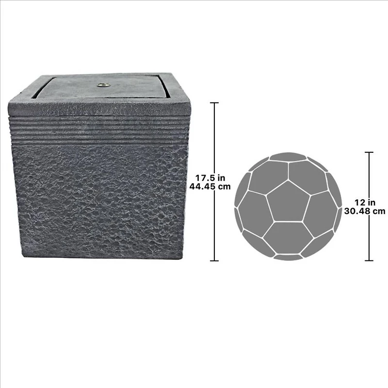 Design Toscano Modern Cube Bubbling Garden Fountain