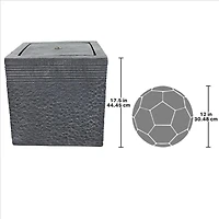 Design Toscano Modern Cube Bubbling Garden Fountain