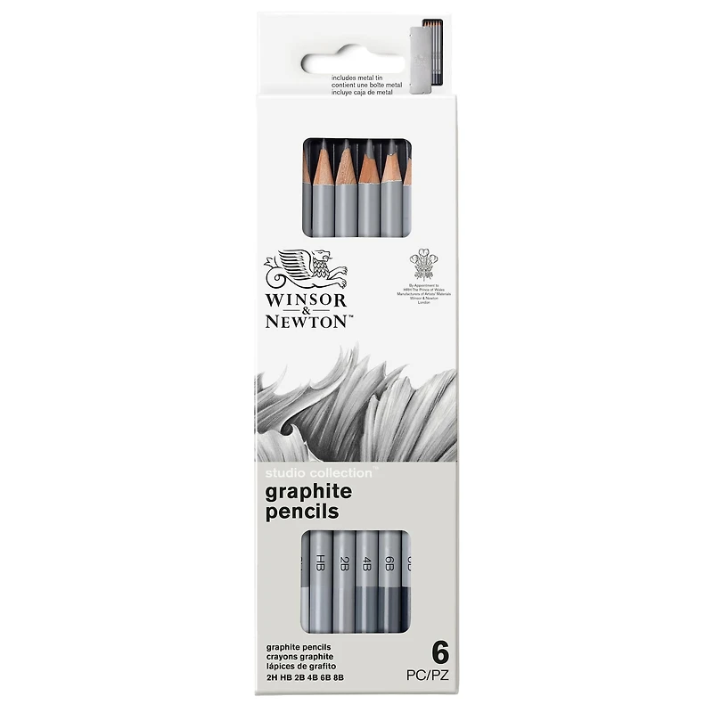6 Packs: 6 ct. (36 total) Winsor & Newton™ Studio Collection™ Graphite Pencil Tin Set
