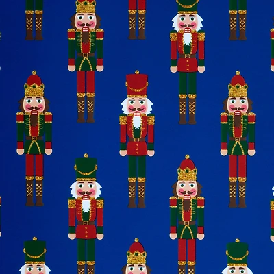 30" x 24ft. Blue Nutcracker Foil Gift Wrap by Celebrate It™