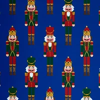 30" x 24ft. Blue Nutcracker Foil Gift Wrap by Celebrate It™