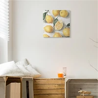 Stupell Industries Soft Yellow Citrus Lemon Pile Over White Canvas Wall Art