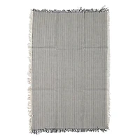 Hello Honey® Natural & Black Stripes Woven Cotton Tea Towels with Fringe Set