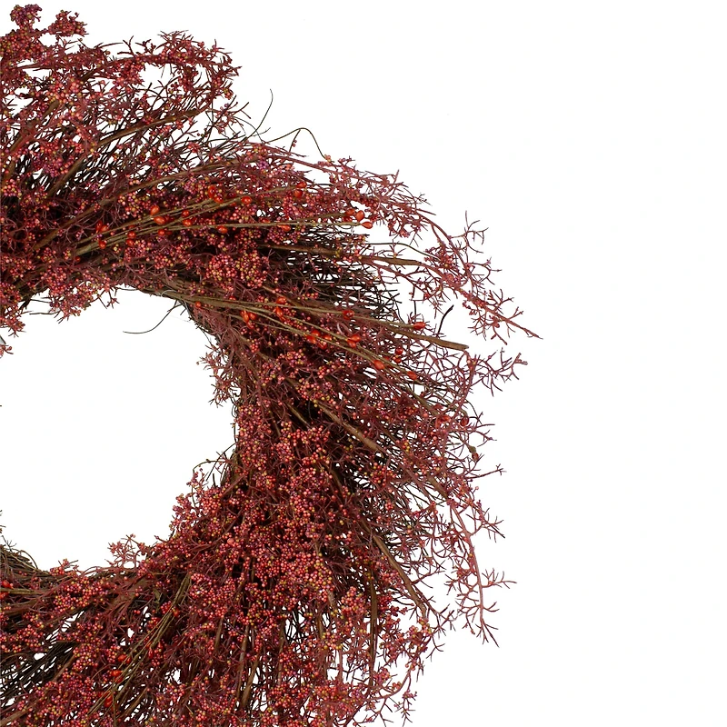 24" Fall Harvest Burgundy Berry Wreath