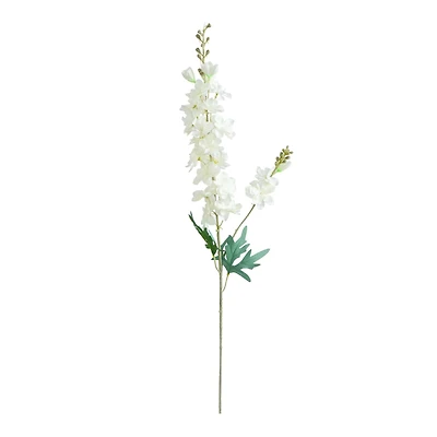 33" White Delphinium Flower Stems, 3ct.