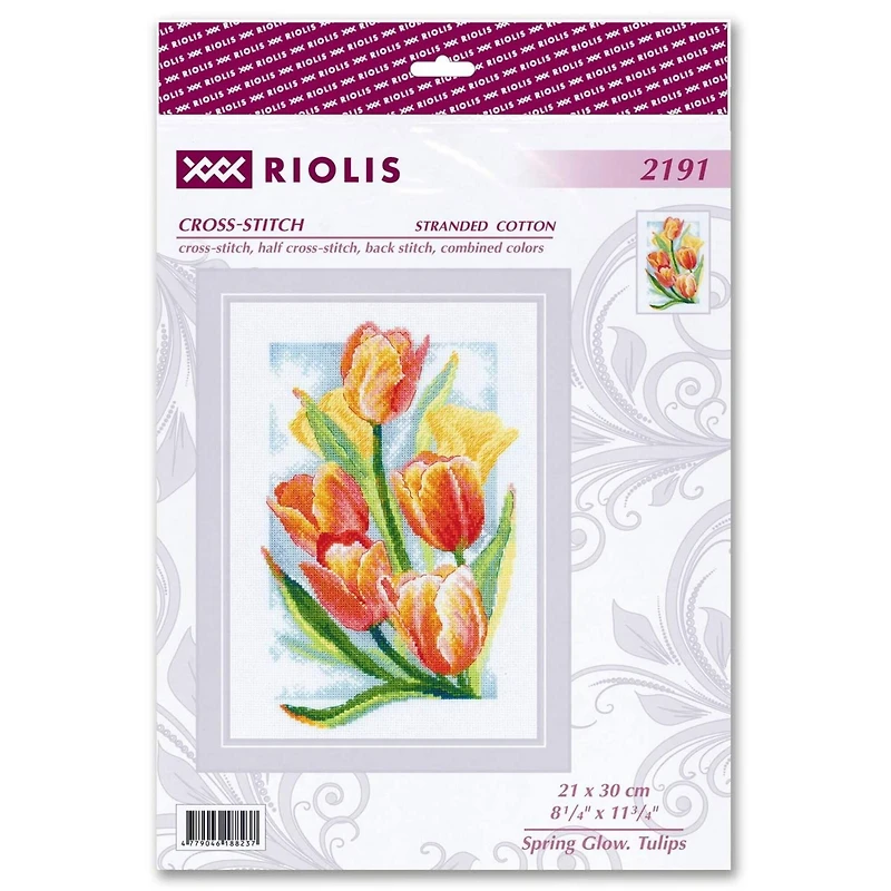 RIOLIS Spring Glow Tulips Counted Cross Stitch Kit