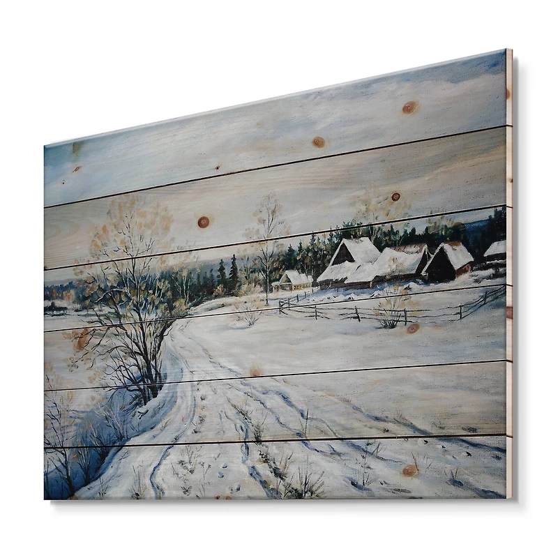 Designart - Country Road In Winter Times II