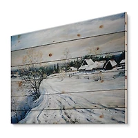 Designart - Country Road In Winter Times II