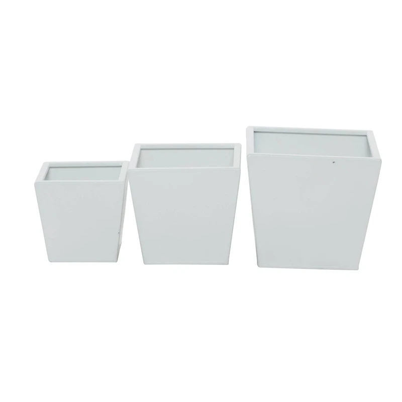 White Modern Planter, Set of 3" 7", 11", 5"