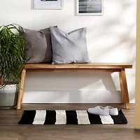 DII® Black & White Stripe Rag Rug, 2ft. x 3ft.