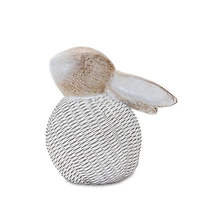 Wicker Bunny Figurines Set