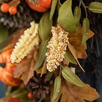 Glitzhome® 27" Fall Pumpkin Leaf Swag