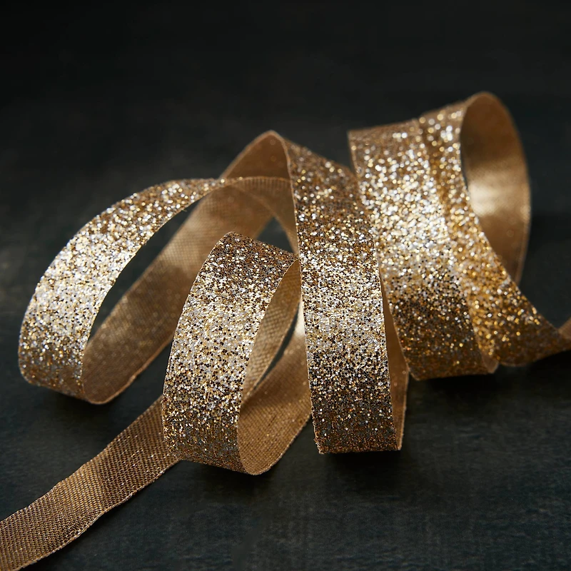 3/8" x 5yd. Metallic Glitter Ribbon by Celebrate It