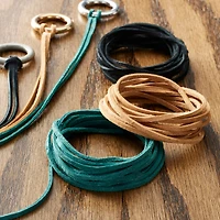 Black, Toast and Green Soft Leather Lace Cording By Bead Landing™