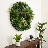 38" Framed Virgin Islands Artificial Living Wall Art Panel