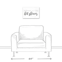 Long Hot Shower 18" x 12" Canvas Wall Art