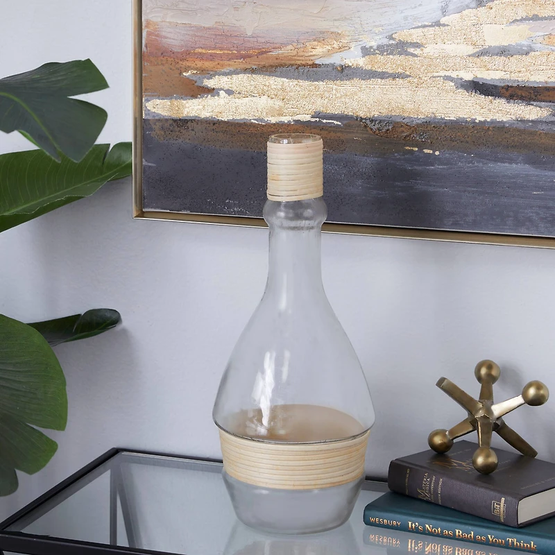 The Novogratz 16" Clear Glass Coastal Vase