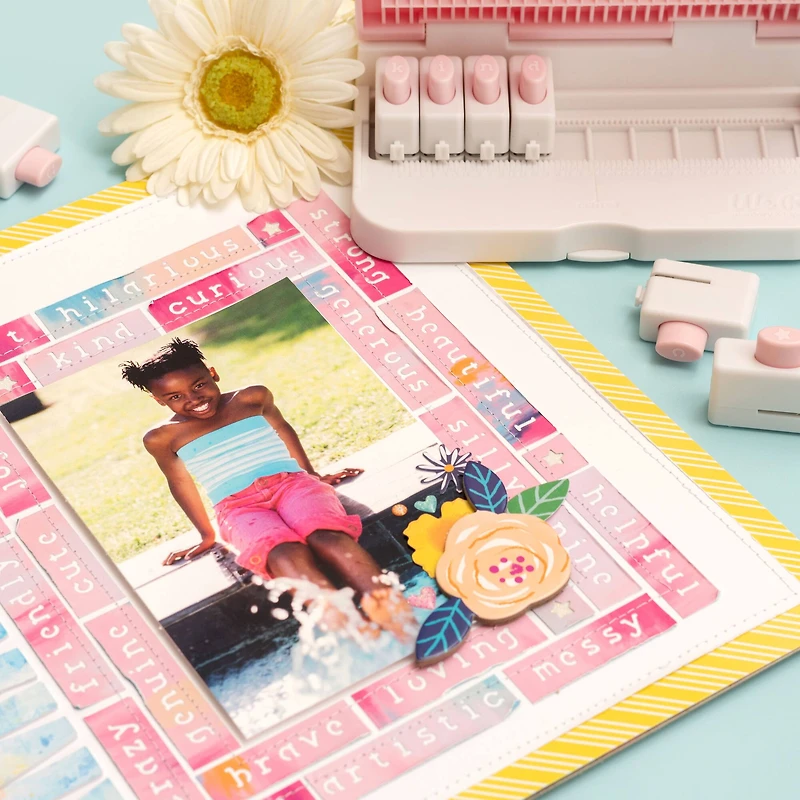 We R Memory Keepers Lowercase Word Punch Board