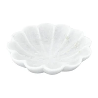 Hello Honey® 6" Carved Marble Flower Shape Dish