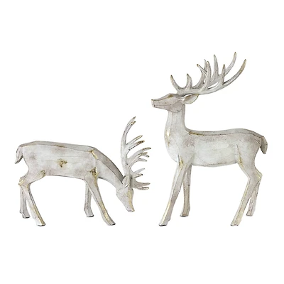 White Deer Figurine Set