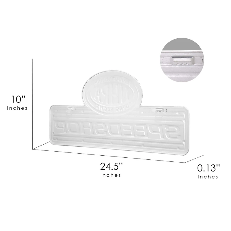 NHRA® Speed Shop Embossed Shaped Metal Wall Sign