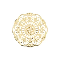 John Bead Beadwork Findings Gold Mandala Pendant, 3ct.