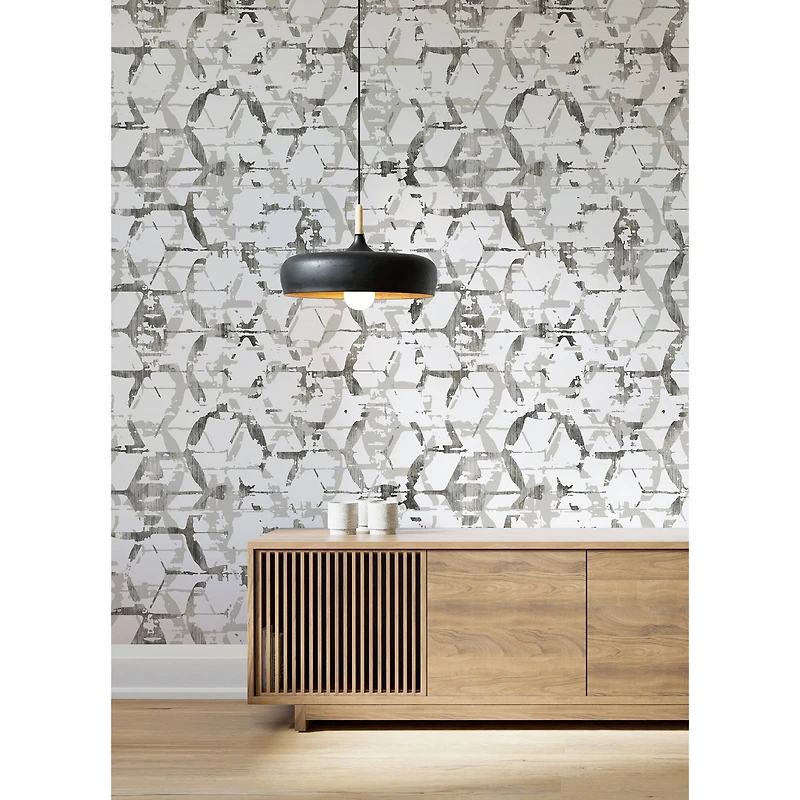 Katie Hunt Dove Gray Hex-A-Gone Wall Mural