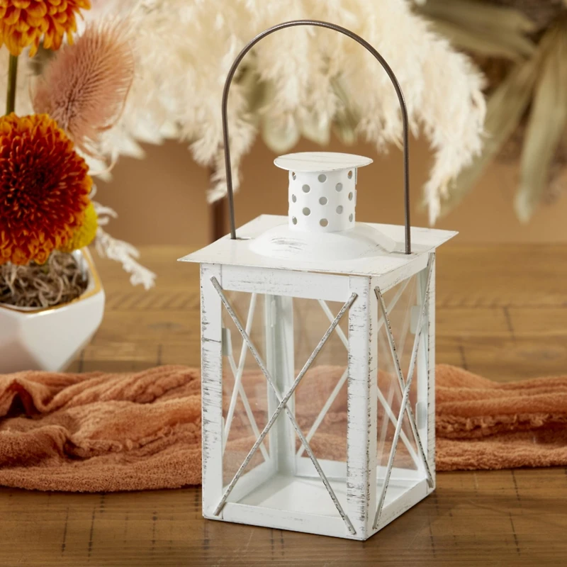 Kate Aspen® Medium Luminous White Lantern Tea Light Holder