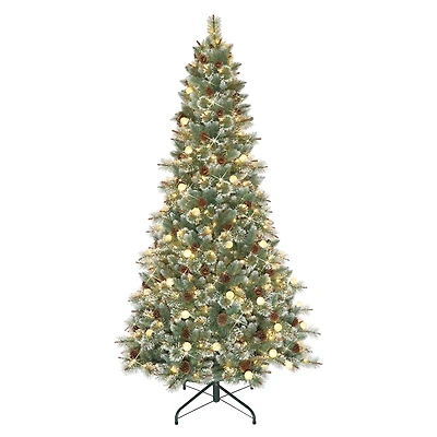 7.5ft. Pre-Lit Carolina Pine Artificial Christmas Tree, Warm White LED Lights
