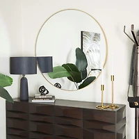 Gold Contemporary Wall Mirror, 42" x 2" x 42"