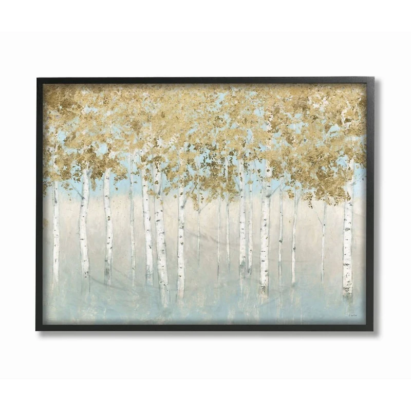 Stupell Industries Abstract Gold Tree Wall Art in Frame