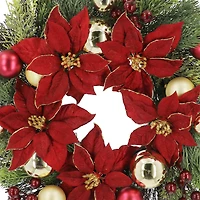 24" Poinsettia Wreath by Ashland®