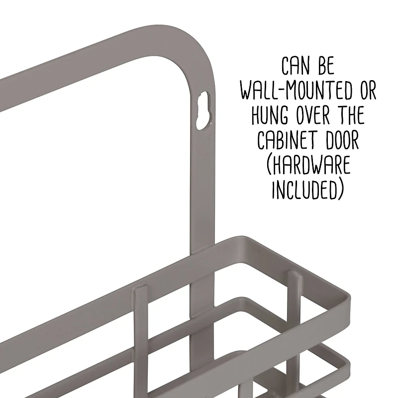 Honey Can Do Gray Cabinet Door Spice Rack