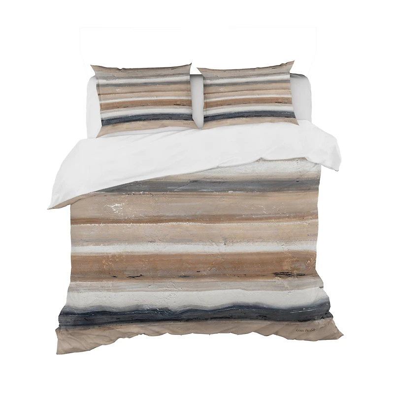 Designart 'Geometric Circle Natural Balance III' Geometric Bedding Set