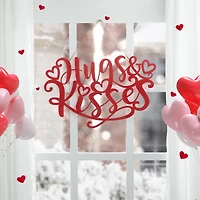 Glitzhome® 17.75" Valentine's Metal "Hugs & Kisses" Wall Décor