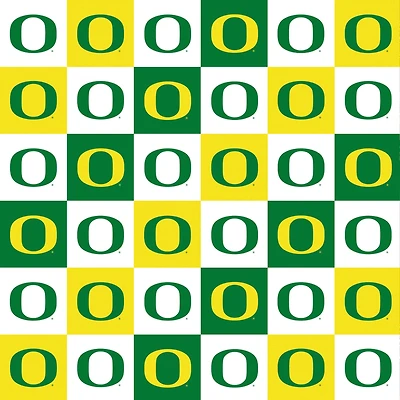NCAA University of Oregon Ducks Check Cotton Fabric