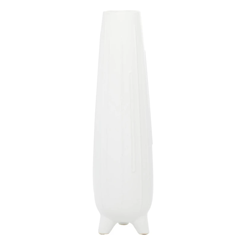CosmoLiving by Cosmopolitan White Ceramic Contemporary Vase