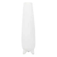 CosmoLiving by Cosmopolitan White Ceramic Contemporary Vase