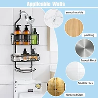 NEX™ 24.8" Black Over the Shower Caddy