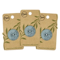 Dritz® 28mm Dark Turquoise Recycled Hemp Round Floral Button, 3ct.