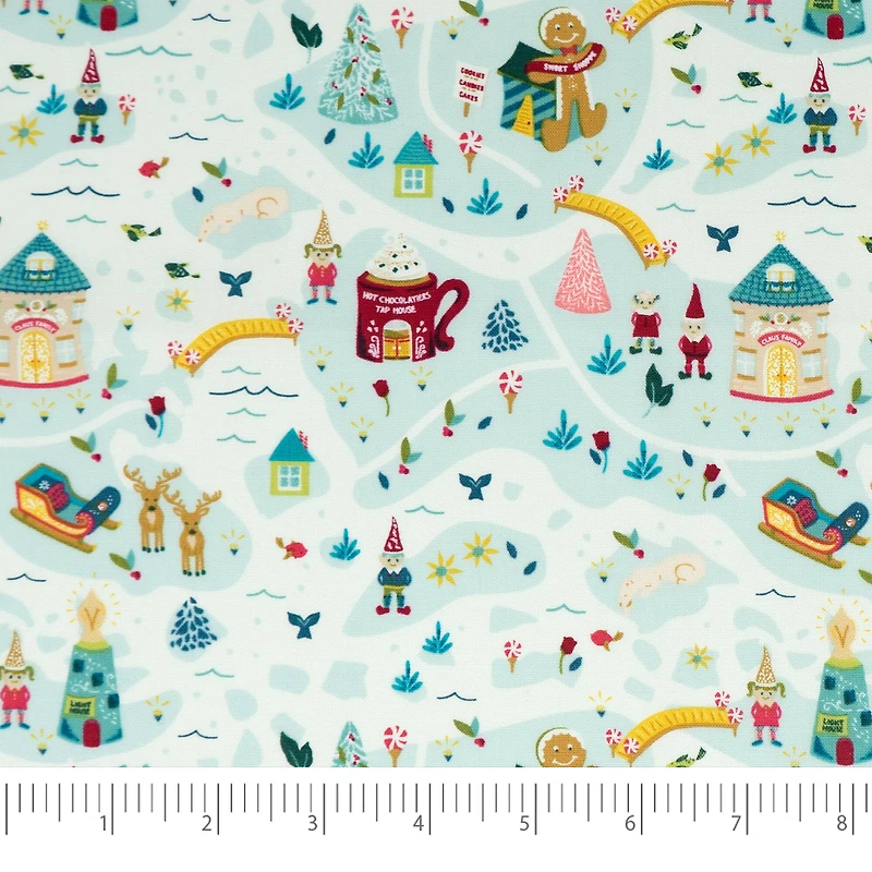 SINGER Christmas Santa's Village 5 Piece Fat Quarter Bundle